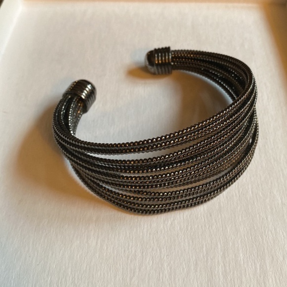 Vintage Optical Stack Bronze Bracelet